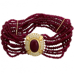 18K Gold Ruby & Diamond Bracelet | 2.3 CTS of Diamonds